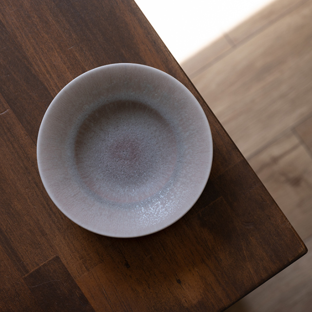 煌彩磁リム鉢・灰（YN-050） 作家「永草陽平」