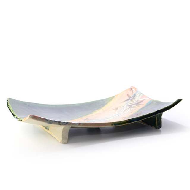 京織部練込まな板皿（大） 作家「瀬津義雄」