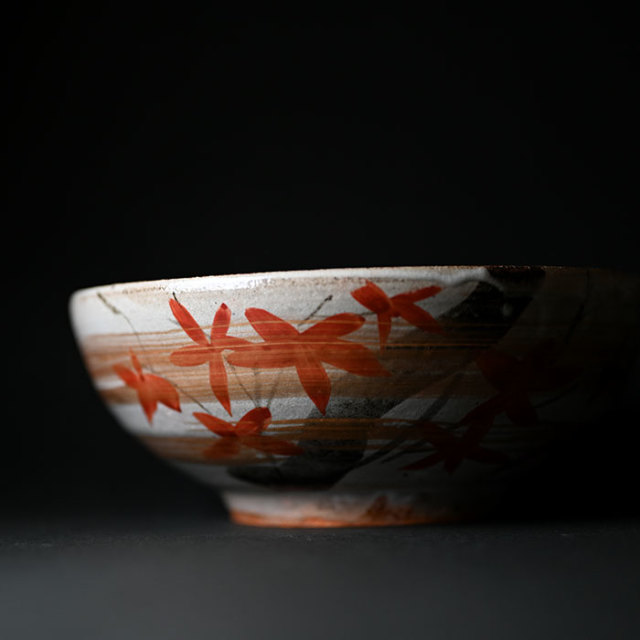 【共箱付】色絵金泥鉢（YS-1636）　 作家「瀬津義雄」