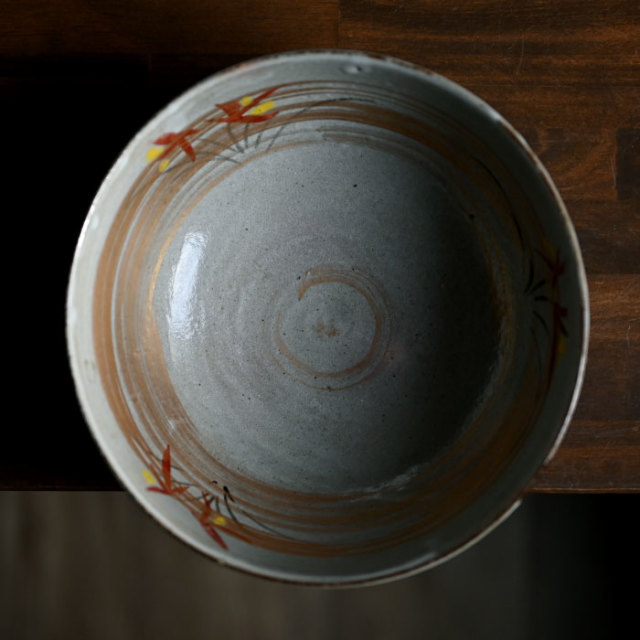 【共箱付】色絵金泥鉢（YS-1636）　 作家「瀬津義雄」