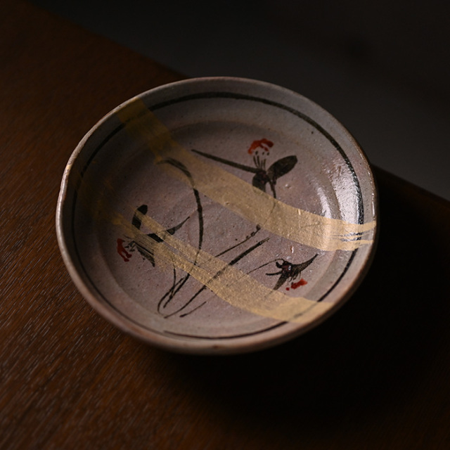 大皿　絵画　作家物 色絵花鳥文四方皿 - 作家もの器 清水なお子さんの作品 - 通販