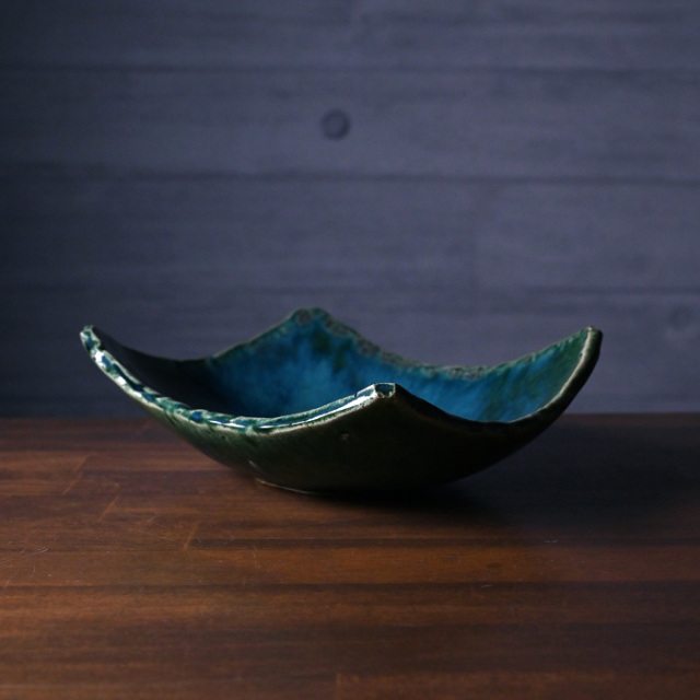 京織部長角鉢 (YS-211) 作家「瀬津義雄」