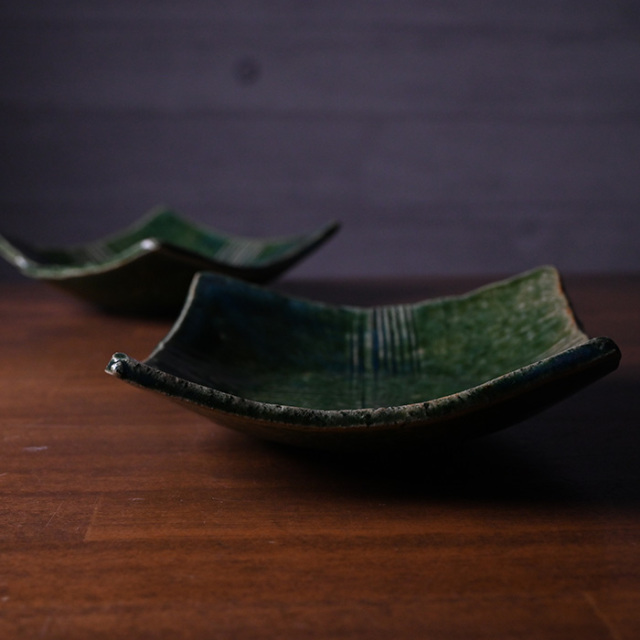 京織部四角皿 (YS-212) 作家「瀬津義雄」