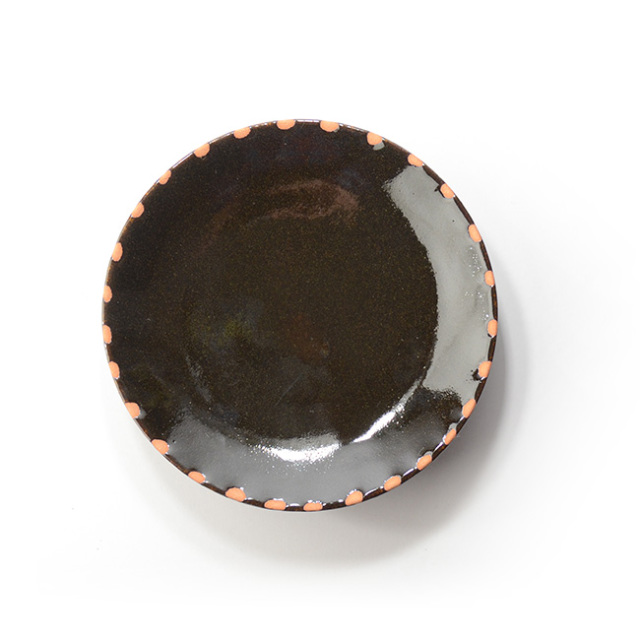 和食器 天目釉銘々皿 作家「多屋嘉郎」