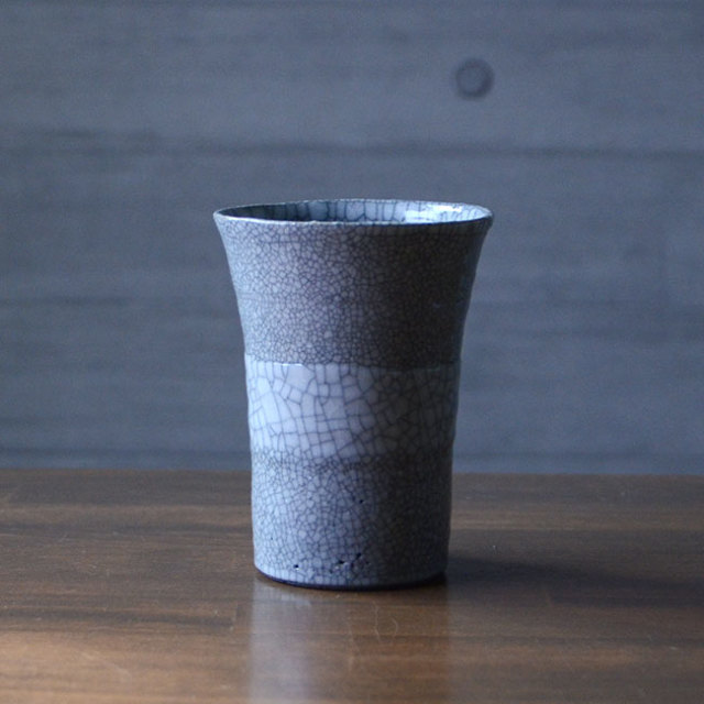 和食器　貫入釉掛分フリーカップ（YT-045）　作家「多屋嘉郎」