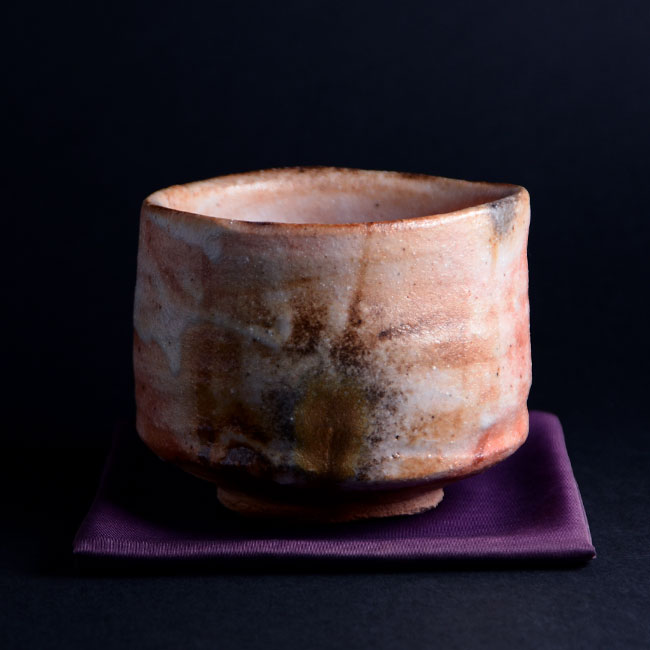 伊賀志野茶碗（共箱付A）　作家「新学」 