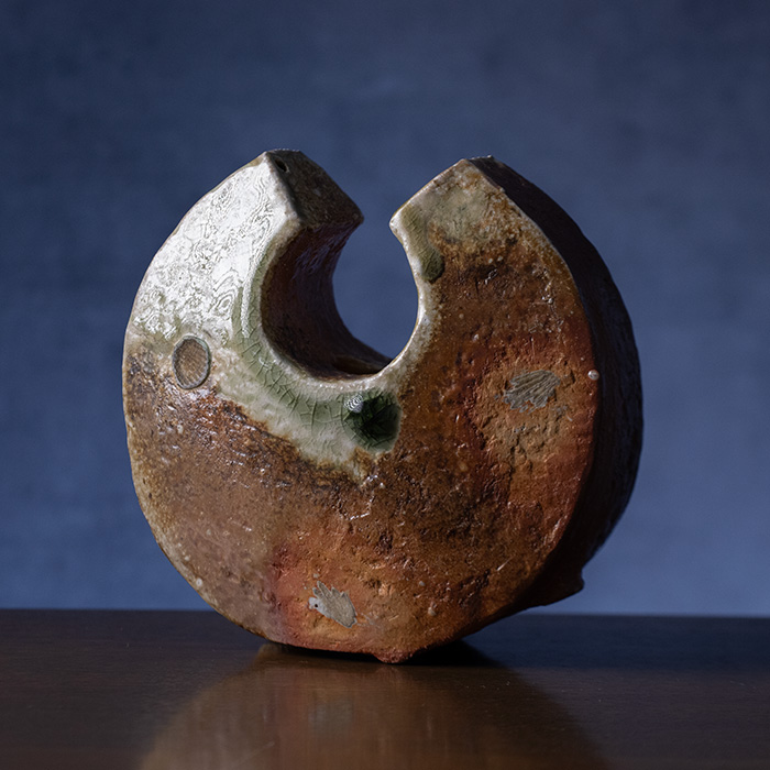 共箱付】伊賀鎬茶碗（MA-359) 作家「新学」