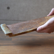 信楽焼締長皿　 作家「藤本秀」