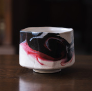 二代横山香寶 虫明焼 馬絵茶盌 茶道具 抹茶碗 抹茶茶碗 横山香宝 茶器 食器 二代横山香寶 虫明焼 馬絵茶盌 茶道具 抹茶碗 抹茶茶碗