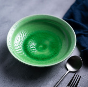 荒木漢一　7寸深皿　2枚 送料無料 ｜和食器 中皿 トルコブルー七寸深皿-21cm-（KIA-111