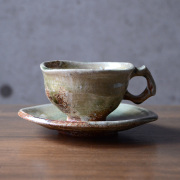 和食器・伊賀灰釉コーヒーカップ　作家「新学」
