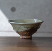 伊賀灰釉ご飯茶碗　作家「新学」