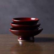 和食器　赤絵酒盃揃　作家「森野知子」