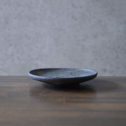 灰釉焼締 角皿 五枚 和食器 荒木義隆 木箱付 美品(メ1381) 和食器 焼締六寸皿 作家「荒木義隆」