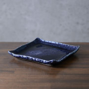 灰釉焼締 角皿 五枚 和食器 荒木義隆 木箱付 美品(メ1381) 灰釉焼締 角皿 五枚 和食器 荒木義隆 木箱付 美品(メ1381