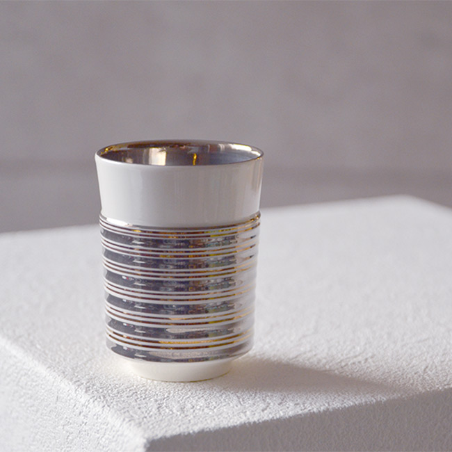 和食器　Layer.series お湯のみ SILVER　作家「田中雅文」