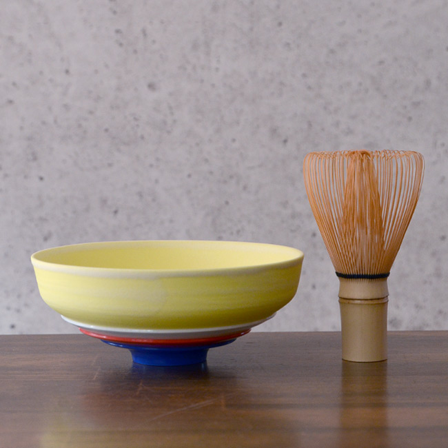 彩泥四重茶碗「CUSTOM”黄""」（共箱付） 　作家「田中雅文」