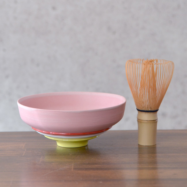 彩泥四重茶碗「CUSTOM”Pink""」（共箱付） 　作家「田中雅文」