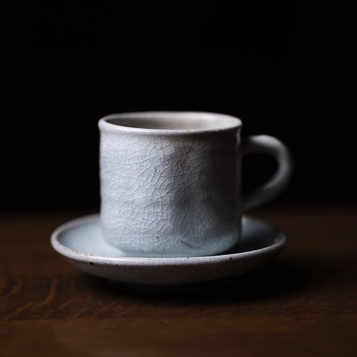 和食器　美濃粉引珈琲碗　　作家「林隆一郎」