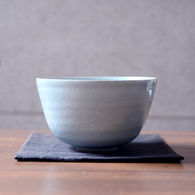 青磁茶碗（共箱付B） 作家「林隆一郎」 