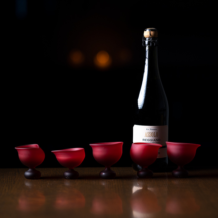 ガラス　ワイングラス　作家　飯田将平