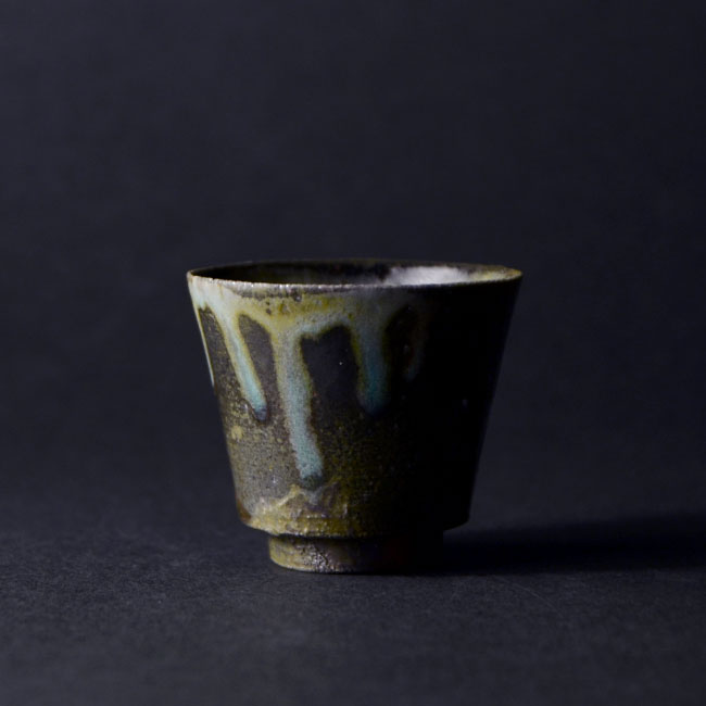 常滑ぐい呑（共箱付A）　作家「山田想」 