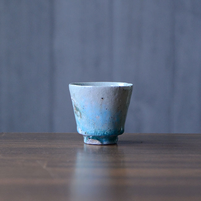 【共箱付】青ぐい呑　(SOY-337)　作家「山田想」