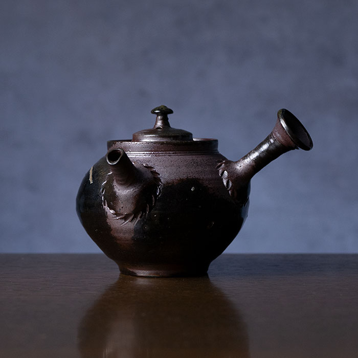 抹茶碗　　高田湖山　作　N o5 抹茶茶碗 |【共箱付】青茶碗 (SOY-579) 作家「山田想」