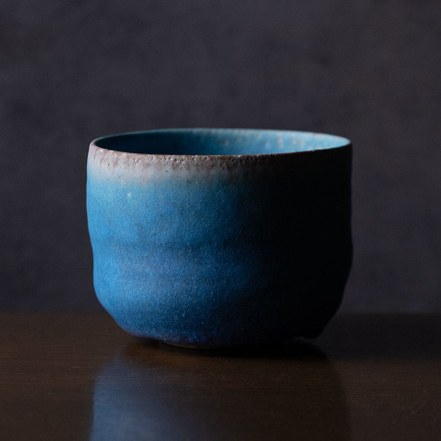 抹茶茶碗 |【共箱付】青茶碗 (SOY-597) 作家「山田想」