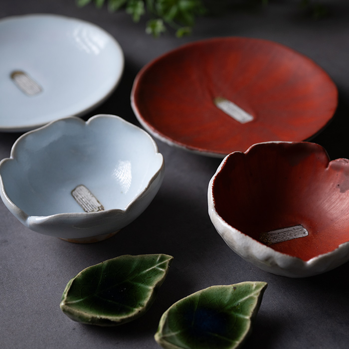 和食器　紅白椿文揃　作家「佐々木好正」