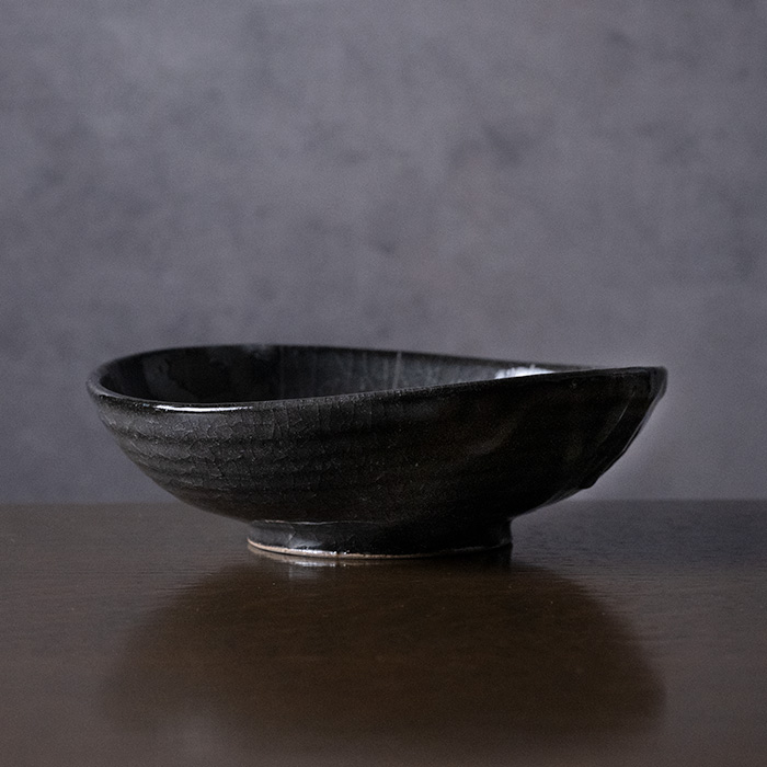 和食器　鼠志野線文沓型中鉢　作家「佐々木好正」