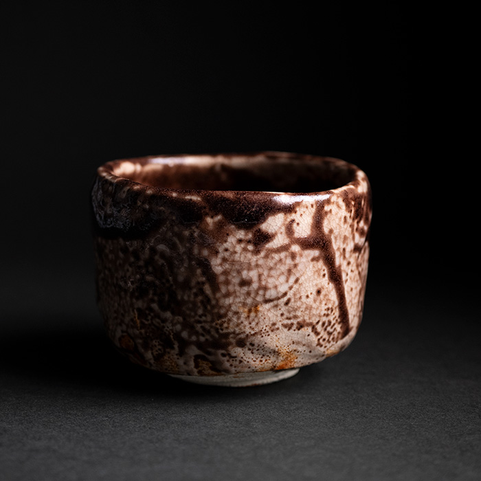 志野茶碗 銘「國の主」|立花大亀 書付/共箱 抹茶茶碗（漸】蒐集家放 