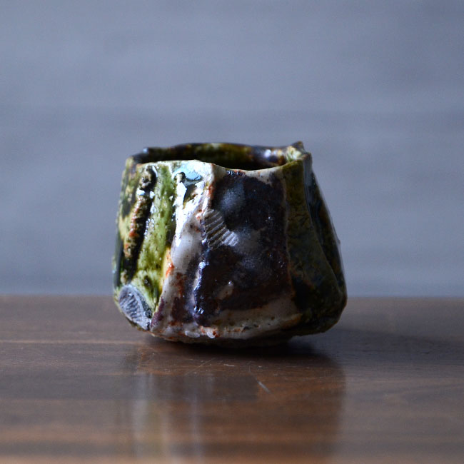 和食器　大和織部ぐい呑(TK-088) 　作家「金本卓也」
