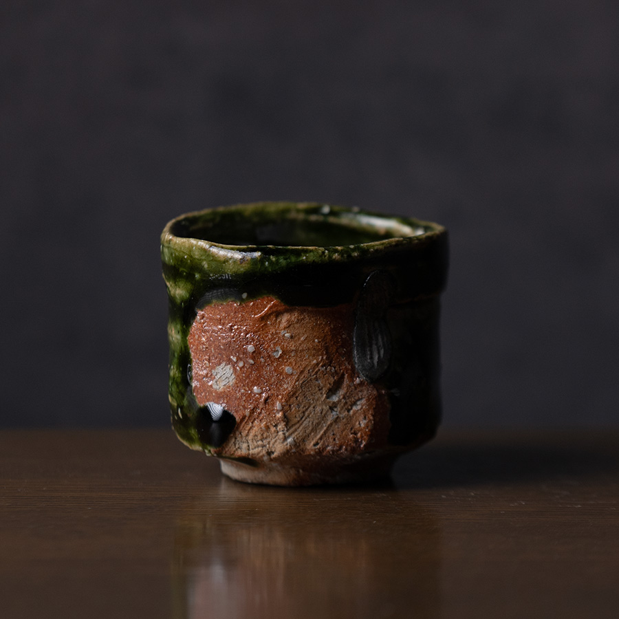 和食器 大和織部足付長角皿 作家「金本卓也」