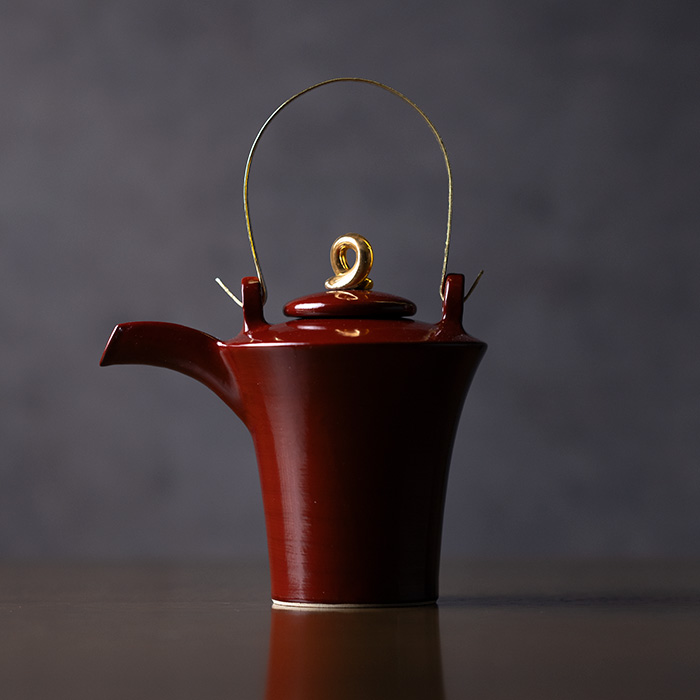 和食器　赤絵金彩酒注 (TM-017)　作家「森野知子」