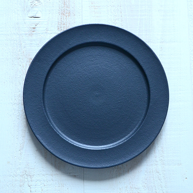和食器　黒のプレデュードプレート　作家「森野知子」