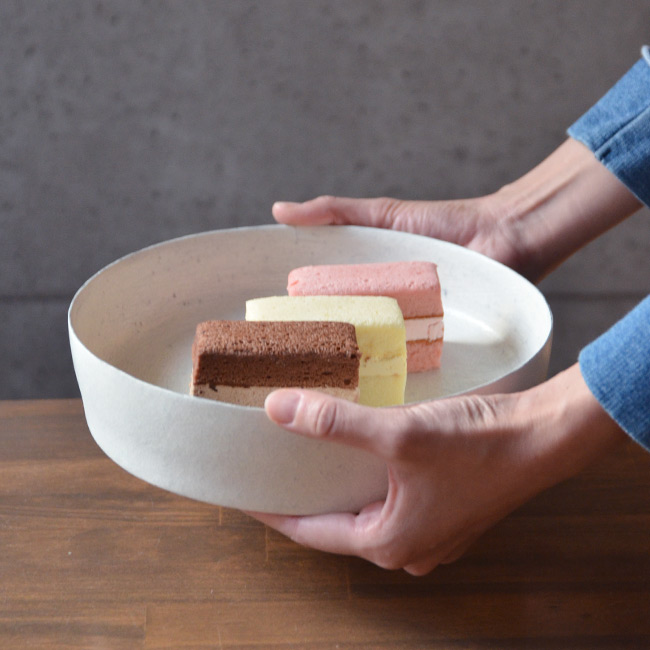 粉引筒鉢　　作家「横山拓也」