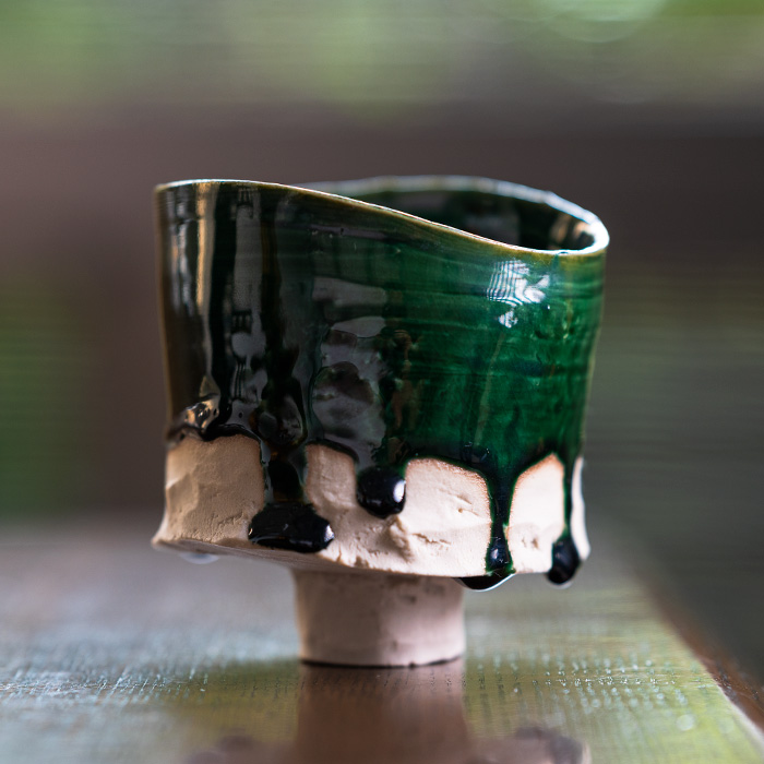 抹茶茶碗　作家　横山拓也