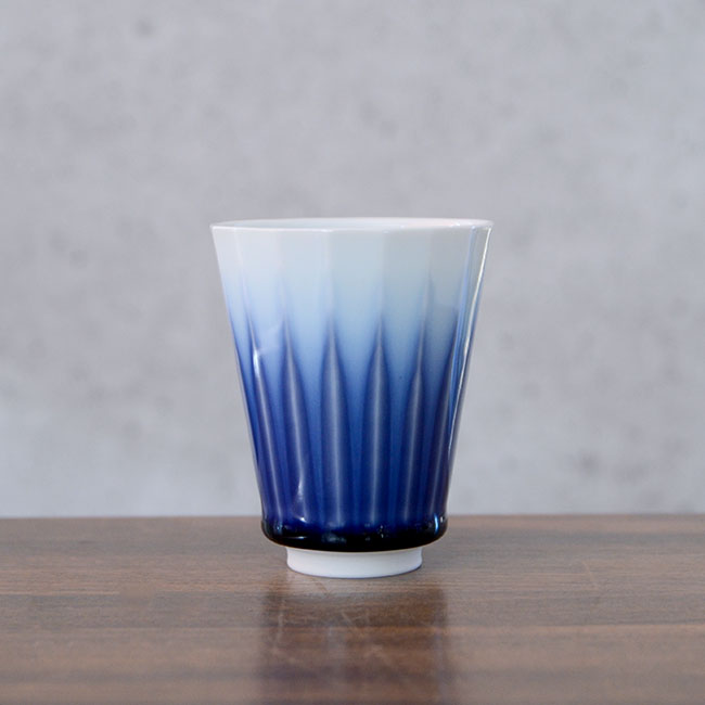 流彩磁湯呑 作家「永草陽平」 