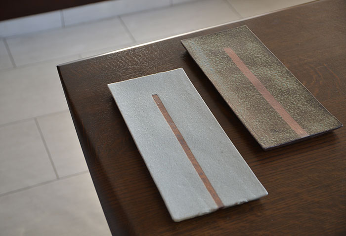 灰釉長角皿（1客） 　作家「多屋嘉郎」