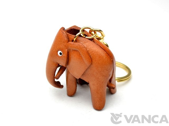 VANCA　本革レザーキーホルダー ゾウ
