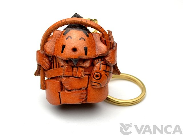 VANCA　本革レザーキーホルダーえびす様