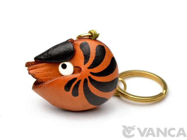 VANCA　本革レザーキーホルダー　オウム貝
