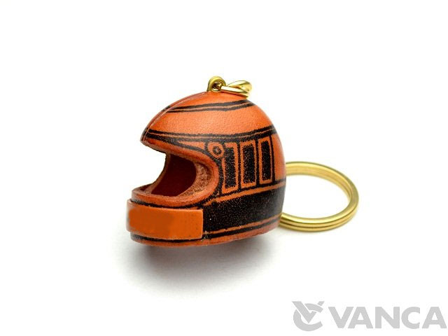 レーシングヘルメット キーホルダー 革/レザー 日本製【VANCA/バンカクラフト革物語】