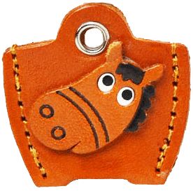 本革キーカバー馬