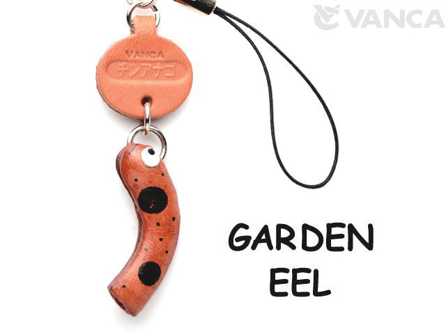 VANCA本革レザー魚携帯ストラップ　チンアナゴ