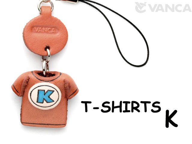本革レザーTシャツ携帯ストラップ青　K