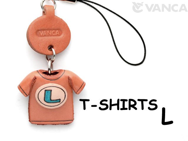 本革レザーTシャツ携帯ストラップ青　L