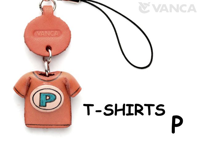本革レザーTシャツ携帯ストラップ青　P