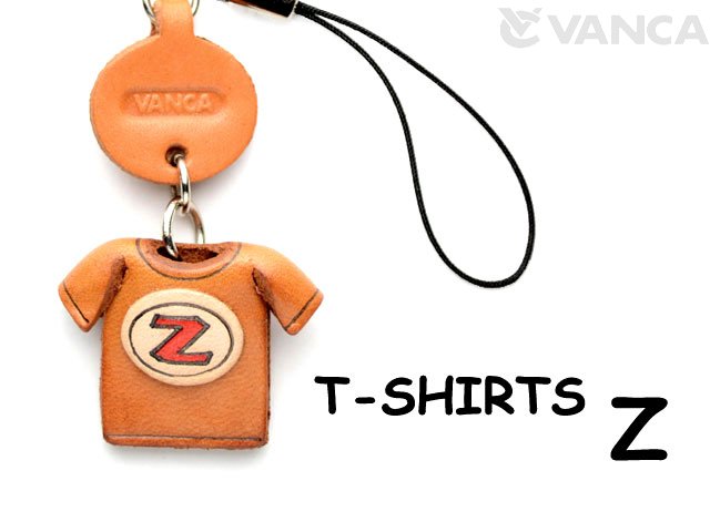 本革レザーTシャツ携帯ストラップ赤　Z